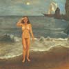 Woman by the Sea - Female Nude Oil Paintings