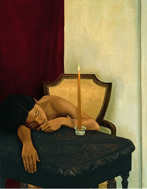 Fine art Nude Female Oil Paintingby Contemporary Female artist  Claudia Kleefeld