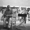 Dennis Hopper in his Taos, NM studio
